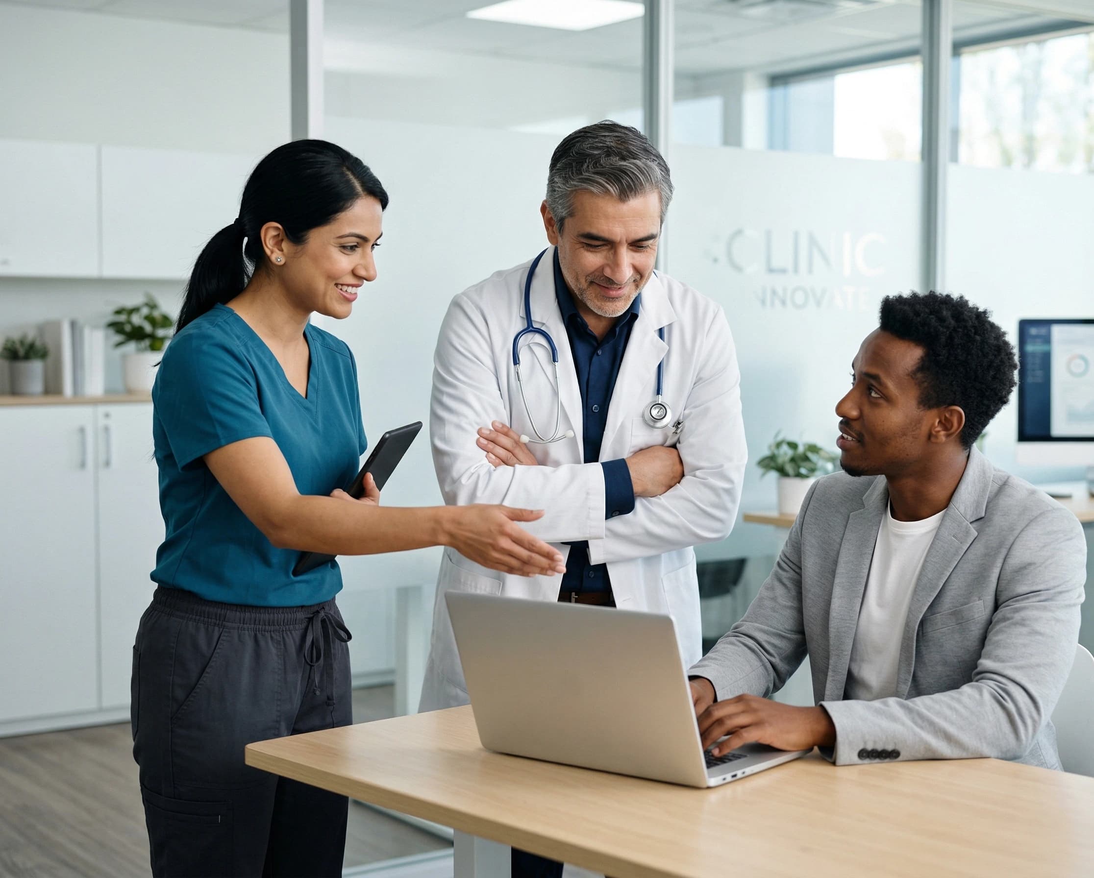 Medical team coordinating patient care