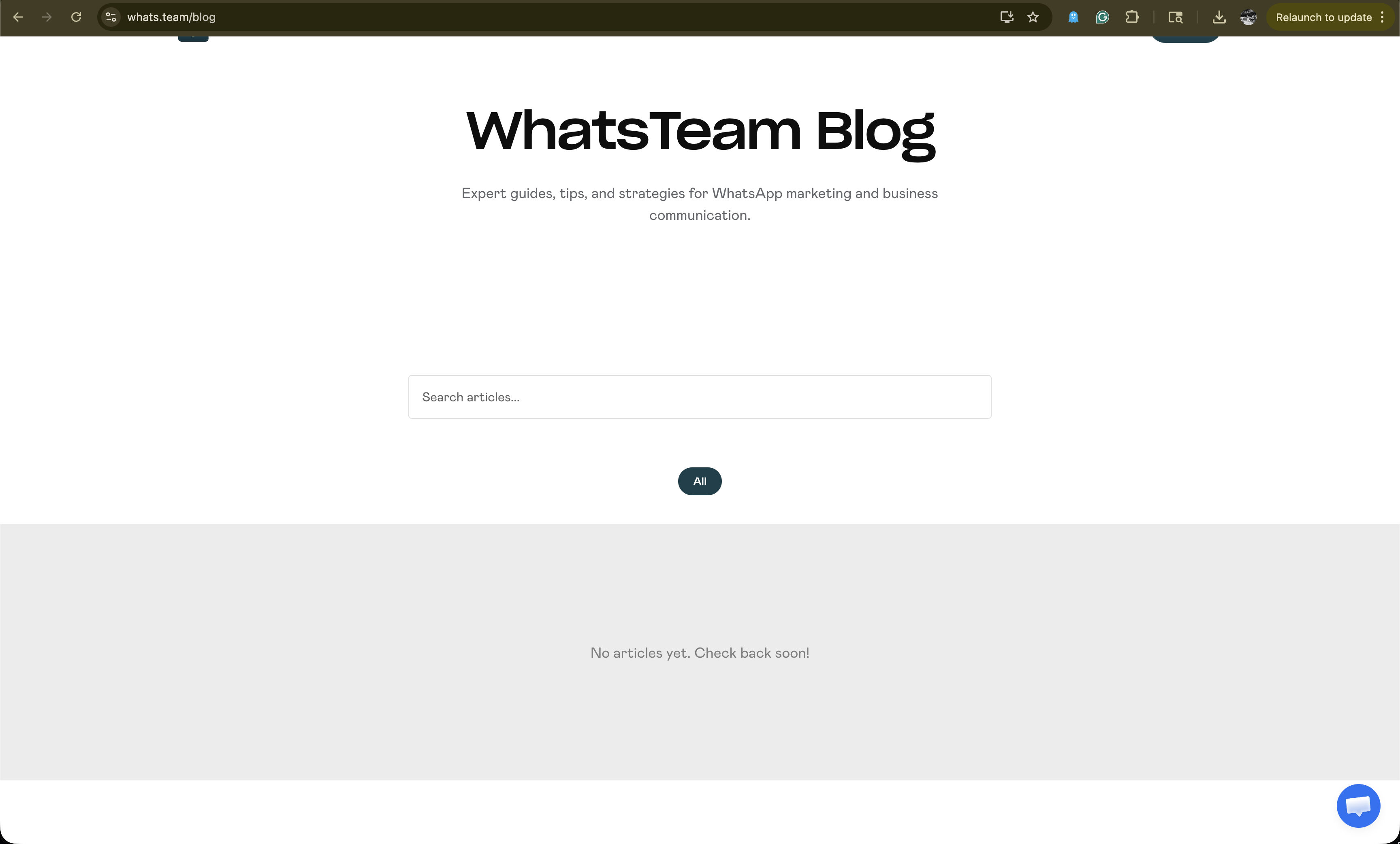 WhatsTeam main dashboard overview with the Settings option highlighted in the sidebar navigation
